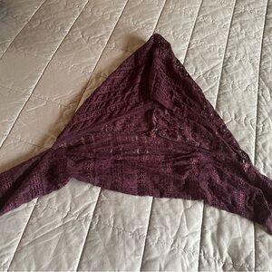 Elegant Purple Lace Scarf